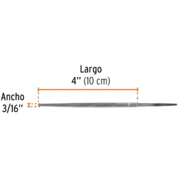 Limas Redonda Bastardas 4", Espesor 3/16", Sin Mango, para orificios o curvas, LRB-4 15185 Truper Truper-Limas Redonda Bastardas