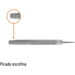 Limas Escofinas Media Caña Bastardas 12" Ancho 1 3/16" Espesor 7/16", Sin Mango, Para desbastar madera, LES-12 15209 Truper Trup