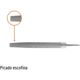 Limas Escofinas Media Caña Bastardas 10" Ancho 15/16" Espesor 3/8", Sin Mango, Para desbastar madera, LES-10 15207 Truper Truper