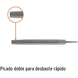 Limas Media Caña Bastardas 10", Ancho 1" Espesor 5/16", Sin Mango, para desbaste, LMCB-10 15173 Truper Truper-Limas Media Caña B
