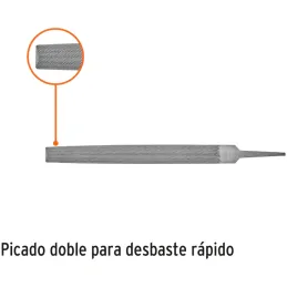 Limas Media Caña Bastardas 8", Ancho 3/4" Espesor 1/4", Sin Mango, para desbaste, LMCB-8 15171 Truper Truper-Limas Media Caña Ba