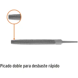 Limas Media Caña Bastardas 6", Ancho 5/8" Espesor 3/16", Sin Mango, para desbaste, LMCB-6 15169 Truper Truper-Limas Media Caña B
