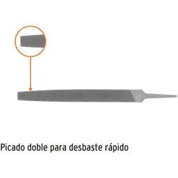 Limas Plana Bastardas 8", Ancho 3/4" Espesor 1/4", Sin Mango, para acabados de metales, LPB-8 15142 Truper Truper-Limas Plana Ba