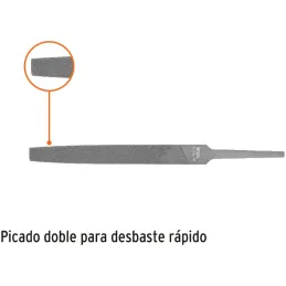 Limas Plana Bastardas 4", Ancho 1/2" Espesor 1/8", Sin Mango, para acabados de metales, LPB-4 15138 Truper Truper-Lima Plana Bas