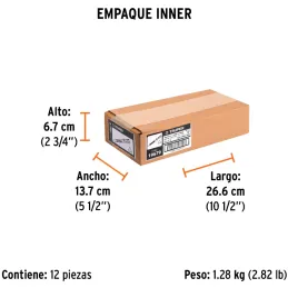 Limas Triangulo Pesado 6", Mango de Polipropileno, LTP-6M 19679 Truper Truper-Limas Triangulo Pesado 6", Mango de Polipropileno,