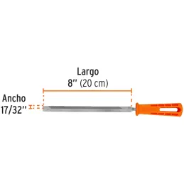 Limas Triangulo Pesado 8", Mango de Polipropileno, LTP-8M 19681 Truper Truper-Limas Triangulo Pesado 8", Mango de Polipropileno,