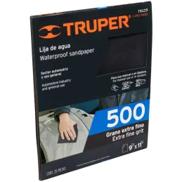 Lijas de Agua G500 x25u 230x280mm CarburoSilicio Truper 11629 Truper-Lijas de Agua G500 x25u 230x280mm CarburoSilicio Truper 116