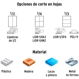 Lijas para Madera G180 x25u 230x280mm OAluminio Truper 11614 Truper-Lijas para Madera G180 x25u 230x280mm OAluminio Truper 11614