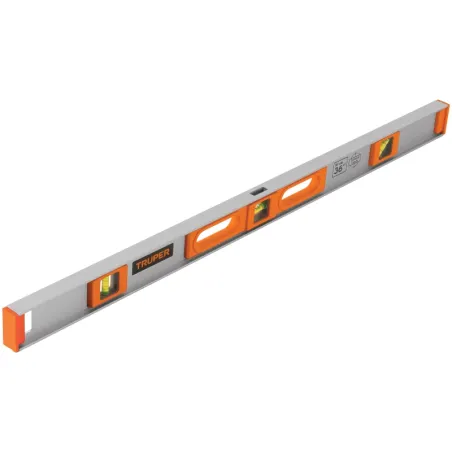 Nivel Profesional 36", Cuerpo de aluminio tipo vigueta, Proteccion ABS, Gotas Intercambiables, NP-36 17038 Truper Truper-Nivel P