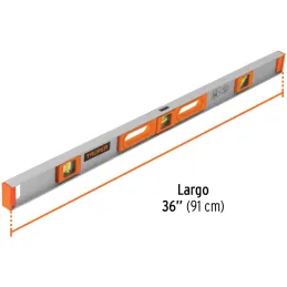 Nivel Profesional 36", Cuerpo de aluminio tipo vigueta, Proteccion ABS, Gotas Intercambiables, NP-36 17038 Truper Truper-Nivel P