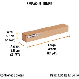 Nivel Profesional 18", Cuerpo de aluminio tipo vigueta, Proteccion ABS, Gotas Intercambiables, NP-18 17034 Truper Truper-Nivel P