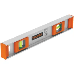 Nivel Profesional 14", Cuerpo de aluminio tipo vigueta, Proteccion ABS, Gotas Intercambiables, NP-14 17032 Truper Truper-Nivel P