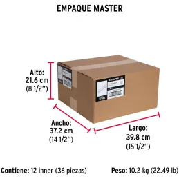 Nivel Profesional 14", Cuerpo de aluminio tipo vigueta, Proteccion ABS, Gotas Intercambiables, NP-14 17032 Truper Truper-Nivel P