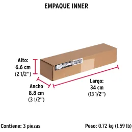Nivel Profesional 12", Cuerpo de aluminio tipo vigueta, Proteccion ABS, Gotas Intercambiables, NP-12 17030 Truper Truper-Nivel P