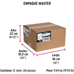 Nivel Profesional 12", Cuerpo de aluminio tipo vigueta, Proteccion ABS, Gotas Intercambiables, NP-12 17030 Truper Truper-Nivel P