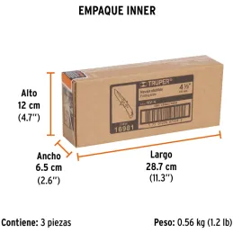 Navaja Abatible con Seguro 4", en acero inoxidable incluye estuche, NV-4 16981 Truper Truper-Navaja Abatible con Seguro 4", en a