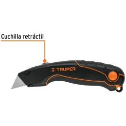 Navaja Multiusos de Apertura Rapida 7", Cuchilla SK4, Incluye 3 cuchillas de repuesto, NM-6 16950 Truper Truper-Navaja Multiusos