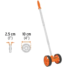 Odometro con freno DobleRueda de 4" ContadoAutomatico ABS Facil Manejo Truper 15830 Truper-Odometro con freno DobleRueda de 4" C