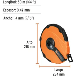 Winchas Fibra de Vidrio 50m CarcasaPlastica TPR Truper 12640 Truper-Winchas Fibra de Vidrio 50m CarcasaPlastica TPR Truper 12640