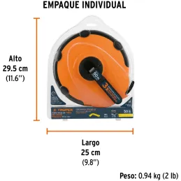 Winchas Fibra de Vidrio 50m CarcasaPlastica TPR Truper 12640 Truper-Winchas Fibra de Vidrio 50m CarcasaPlastica TPR Truper 12640