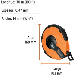Winchas Fibra de Vidrio 30m CarcasaPlastica TPR Truper 12639 Truper-Winchas Fibra de Vidrio 30m CarcasaPlastica TPR Truper 12639