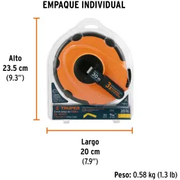 Winchas Fibra de Vidrio 30m CarcasaPlastica TPR Truper 12639 Truper-Winchas Fibra de Vidrio 30m CarcasaPlastica TPR Truper 12639