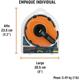 Winchas Fibra de Vidrio 20m CarcasaPlastica TPR Truper 12638 Truper-Winchas Fibra de Vidrio 20m CarcasaPlastica TPR Truper 12638