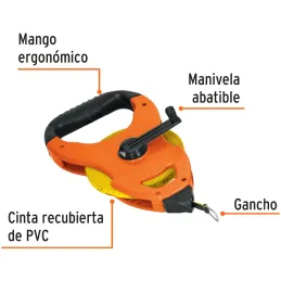 Winchas Fibra de Vidrio 30M Tipo Cruceta Ergonomico Truper 12646 Truper-Winchas Fibra de Vidrio 30M Tipo Cruceta Ergonomico Trup