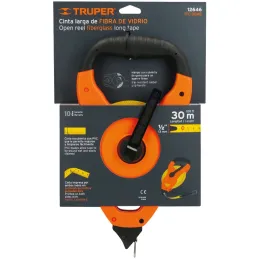 Winchas Fibra de Vidrio 30M Tipo Cruceta Ergonomico Truper 12646 Truper-Winchas Fibra de Vidrio 30M Tipo Cruceta Ergonomico Trup