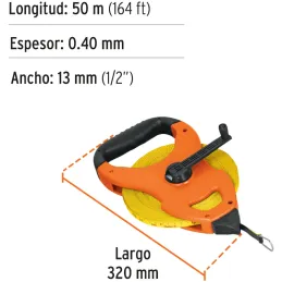 Winchas Fibra de Vidrio 50M Tipo Cruceta Ergonomico Truper 12647 Truper-Winchas Fibra de Vidrio 50M Tipo Cruceta Ergonomico Trup