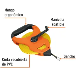 Winchas Fibra de Vidrio 50M Tipo Cruceta Ergonomico Truper 12647 Truper-Winchas Fibra de Vidrio 50M Tipo Cruceta Ergonomico Trup