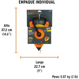 Winchas Fibra de Vidrio 50M Tipo Cruceta Ergonomico Truper 12647 Truper-Winchas Fibra de Vidrio 50M Tipo Cruceta Ergonomico Trup