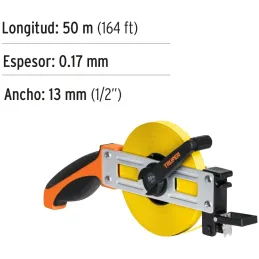 Winchas Metalica 50m Tipo Cruceta Ergonomico Truper 12649 Truper-Winchas Metalica 50m Tipo Cruceta Ergonomico Truper 12649 Cinta