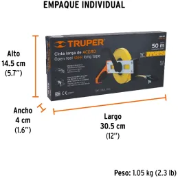 Winchas Metalica 50m Tipo Cruceta Ergonomico Truper 12649 Truper-Winchas Metalica 50m Tipo Cruceta Ergonomico Truper 12649 Cinta