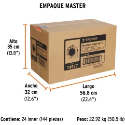 Winchas Flexometro Gripper 3M MedicionAmbosLados TPR ABS Truper 14578 Truper-Winchas Flexometro Gripper 3M MedicionAmbosLados TP