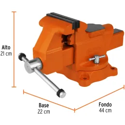 Tornillo de Banco Industrial Ancho de Mordaza 5", Apertura Max 5 1/2" Peso 15.8kg, TA-5 18593 Truper Truper-Tornillo de Banco In