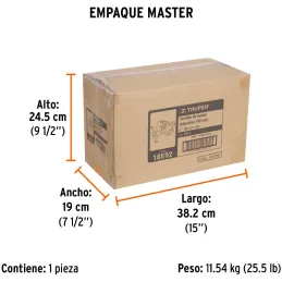 Tornillo de Banco Industrial Ancho de Mordaza 4", Apertura Max 4 15/16" Peso 11.4kg, TA-4 18592 Truper Truper-Tornillo de Banco 