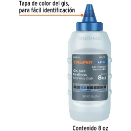 Gis azul de repuesto para tiralinea alta visibilidad 8oz, REP-TL 18576 Truper Truper-Gis azul de repuesto para tiralinea alta vi