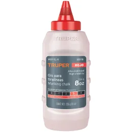 Gis rojo de repuesto para tiralinea alta visibilidad 8oz, REP-TL-R 18578 Truper Truper-Gis rojo de repuesto para tiralinea alta 