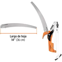 Tijera sin mango Telescopico, Hoja de Acero SK5 14" Templada, Cuchilla de Paso 1 1/4", TR-82 18401 Truper Truper-Tijera sin mang