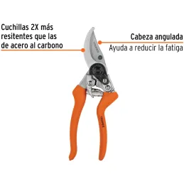 Tijera de Poda 8", cuerpo de Aluminio, cuchilla acero SK5, Ligero y Resistente, T-45 18453 Truper Truper-Tijera de Poda 8", cuer
