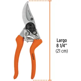 Tijera de Poda 8", cuerpo de Aluminio, cuchilla acero SK5, Ligero y Resistente, T-45 18453 Truper Truper-Tijera de Poda 8", cuer