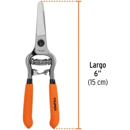 Tijera de Poda Forjada tipo mini 6", cuchillas delgada, acero al medio carbono, Corte 5/16, T-20 18456 Truper Truper-Tijera de P