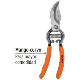 Tijera de Poda Forjada 8", cuchillas de paso acero templado, Corte 3/4, T-67 18460 Truper Truper-Tijera de Poda Forjada 8", cuch