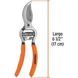 Tijera de Poda Forjada 6", cuchillas de paso acero templado, Corte 5/16, T-66 18462 Truper Truper-Tijera de Poda Forjada 6", cuc