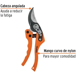 Tijera de Poda Acero Nylon 8", cuchillas de paso SK5, Corte 3/4, T-68 18463 Truper Truper-Tijera de Poda Acero Nylon 8", cuchill