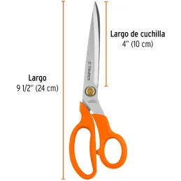 Tijeras para Costura 9 1/2", en acero inoxidable, para corte de varias capas de tela, TICO-9 18495 Truper Truper-Tijeras para Co