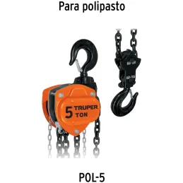 Cadena de Repuesto para Tecle Industrial 5 Toneladas POL-5, CA-POL-5 16835 Truper Truper-Cadena de Repuesto para Tecle Industria