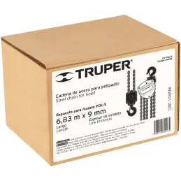 Cadena de Repuesto para Tecle Industrial 5 Toneladas POL-5, CA-POL-5 16835 Truper Truper-Cadena de Repuesto para Tecle Industria
