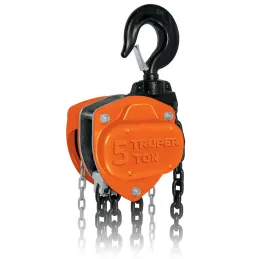 Tecle Industrial 5 Toneladas, Doble Trinquete, Mecanismo de triple engranaje, Peso 37kg, POL-5 16828 Truper Truper-Tecle Industr